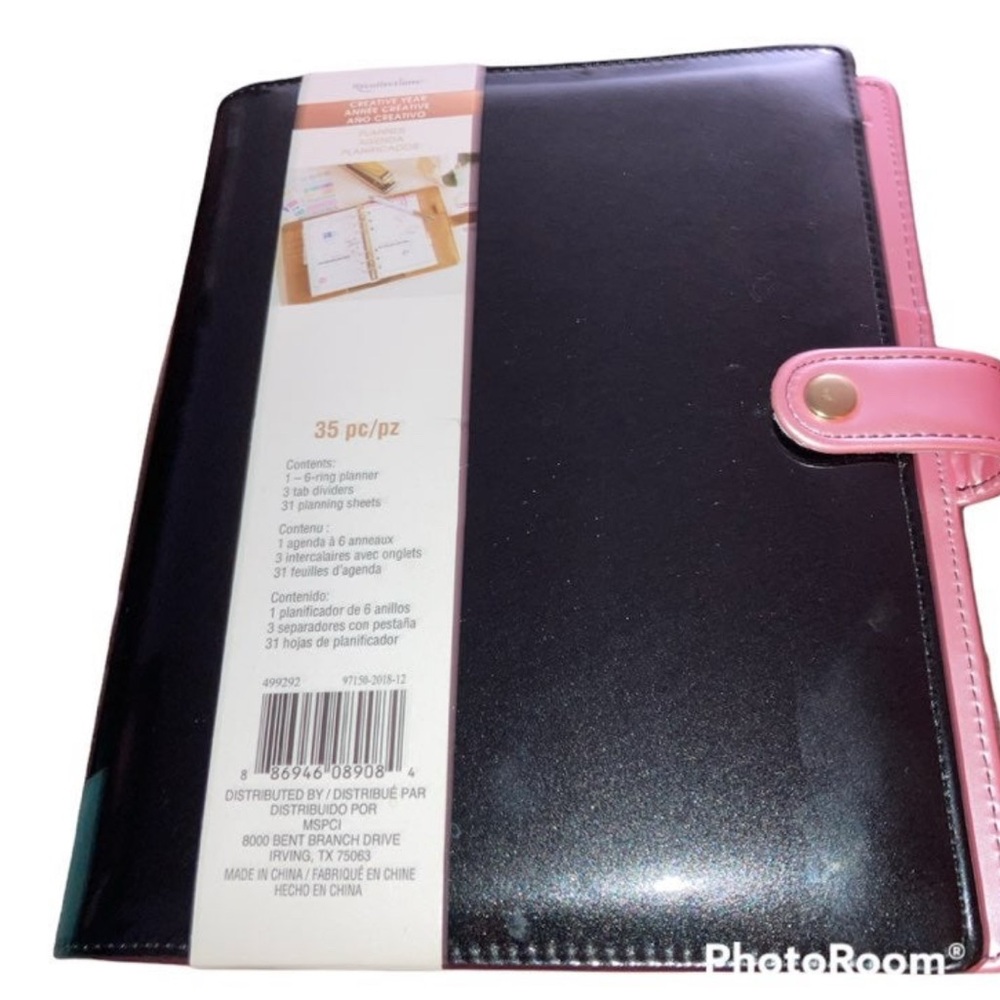 Recollections Black and Pink Organizer